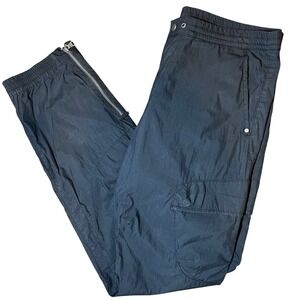 RLX Ralph Lauren Womens Cargo Track Pants in Black Activewear Pockets Size Large